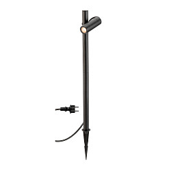 Lampe à piquet de terre HELIA SLIM POLE SINGLE avec prise de courant IP65, noir