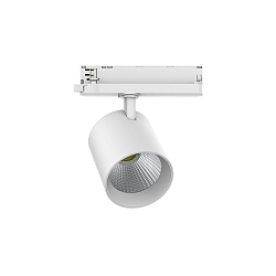 Projecteur triphasé TRACKSPOT C pivotant, adapté aux postes de travail avec écran IP20, blanche gradable