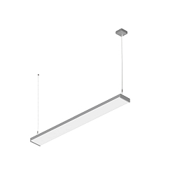 Luminaire à suspension WORKLIGHT P LINE 150 adapté aux postes de travail avec écran IP20, argent gradable