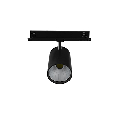 Projecteur triphasé TRACKSPOT P pivotant, adapté aux postes de travail avec écran IP20, noir gradable