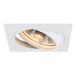 Plafonnier encastré NEW TRIA ES111 1 angulaire GU10, blanc mat