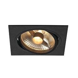 Plafonnier encastré NEW TRIA ES111 1 angulaire GU10, noir 