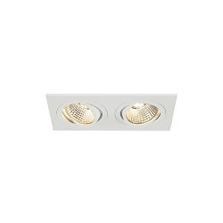Plafonnier encastré NEW TRIA 2 DL SQUARE SET angulaire, blanche
