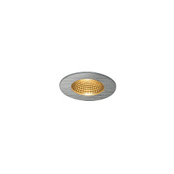 LED Ceiling recessed luminaire PATTA-I, round, 12W, COB LED, 38�, 3000K, IP65, incl. Driver, alu brushed