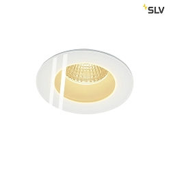 LED Ceiling recessed luminaire PATTA-F, round, 12W, COB LED, 38, 3000K, IP65, incl. Driver, white