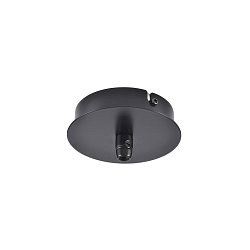 Rosace de plafond pour FITU PD 1 voie, rond noir 