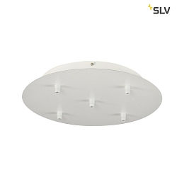 Ceiling canopy FITU 5, round, incl. strain relief, white
