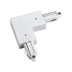 Connecteur d'angle monophas� version pour montage en surface, terre � l'ext�rieur blanche