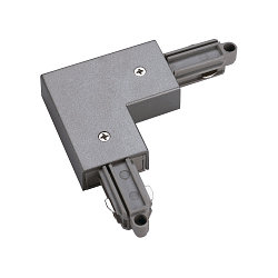 Connecteur d'angle monophas� version pour montage en surface, terre � l'ext�rieur argent