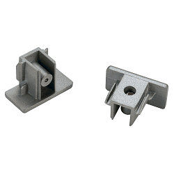 1-Capuchon d'extrémité monophasé 2 pièces, version pour montage en surface, Gris argent