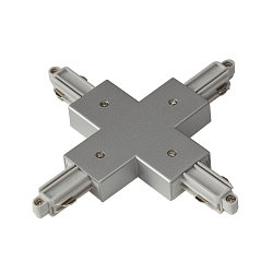 1- Connecteur en X monophasé version pour montage en surface Gris argent