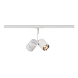 1-Projecteur monophas� BIMA 2 � 2 flammes, adaptateur monophas� inclus, r�glable GU10 IP20, blanche gradable