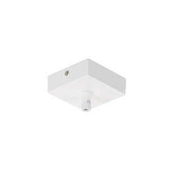 Rosace de plafond pour GLENOS angulaire, avec d�charge de traction, blanc mat