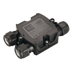 Bo�te de connexion IP68 3 p�les, noir 