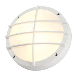 Luminaire mural d'ext�rieur BULAN GRID rond E27 IP44, blanche