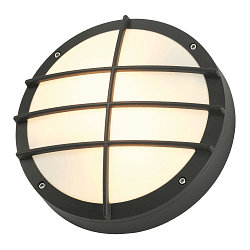Luminaire mural d'ext�rieur BULAN GRID rond E27 IP44, blanche