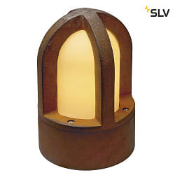 Outdoor luminaire RUSTY CONE, IP54, height 24cm, E14 C35, FeCSi steel rust color