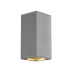 Luminaire mural d�ext�rieur BIG THEO UP/DOWN angulaire, direct / indirect GU10 IP44, Gris argent gradable