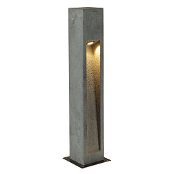 Lampadaire d�ext�rieur ARROCK STONE 75 COB angulaire, langue LED IP55, gris basalte, acier inoxydable 