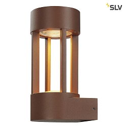 Luminaire mural dextrieur SLOTS WALL cylindrique, direct / indirect, commutable IP44, rouille 