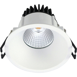 recessed luminaire VELIA round IP44, white matt dimmable 11W 3000K