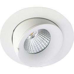 recessed luminaire VELIA LARGE TILT IP44, white matt dimmable 11W 740lm 3000K