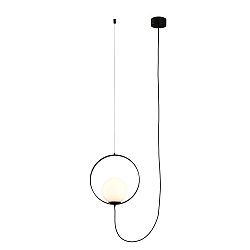 Luminaire à suspension HALO 3815/1 à 1 flamme IP20, opale, noir