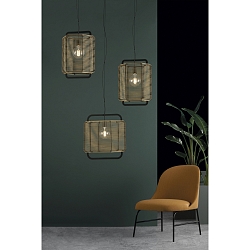 Luminaire à suspension CORDA 45 E27 IP20, couleur sable 
