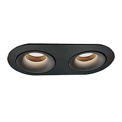 Downlight MUSCA 3947/21 à 2 flammes GU10 IP20, noir