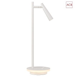 Lampe de table PANAU 3660 avec interrupteur, rglable IP20, opale, blanche 