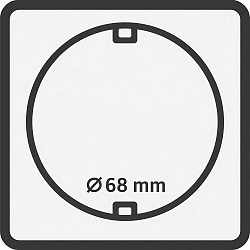 blank field hole 68mm