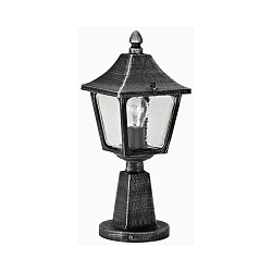 Luminaire en forme de borne TYPE NO 0540 angulaire E27 44, marron, laiton satiné gradable