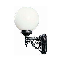 Luminaire mural d'ext�rieur TYPE NO 0609 rond E27 44, noir , argent gradable