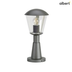 Pedestal luminaire Type No. 0554, IP54 IK08, height 40.5cm, E27 QA55 max. 57W, alu plastic, impact resistant, anthracite