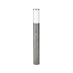 Borne d'�clairage TYPE NO 2269 cylindrique, avec d�tecteur de mouvement E27 44, acier inoxydable gradable