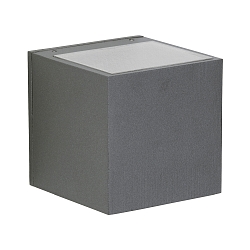 LED Outdoor Wall spot Type No. 2372 - 2-sided, wide/wide, square, IP44, 230V AC/DC, 2x 3W 3000K 330lm, glass, anthracite
