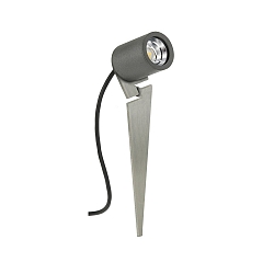 Lampe � broche TYPE NO 2399 avec prise de courant, r�glable, incassable GU10 IP44, anthrazit, acier inoxydable