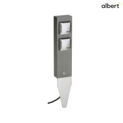 Outdoor Sockets pike, IP44, 2-way, without switching function, two-sided ground spike, anthracite / silver