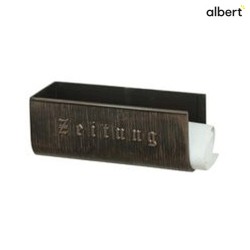 Newspaper holder Type No. 0701 for Wall letterbox Type No. 0700 (ALB-650700), brown brass