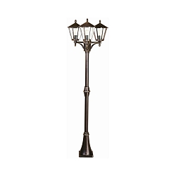 Lampe à mât TYPE NO 2046 3 flammes E27 44, marron, laiton satiné gradable