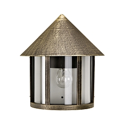 Luminaire mural d'extérieur TYPE NO 3222 semi-circulaire E27 44, marron, laiton satiné gradable