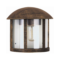 Luminaire mural d'extérieur TYPE NO 3225 semi-circulaire E27 44, marron, laiton satiné gradable