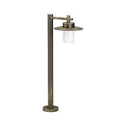 Luminaire d'allées TYPE NO 4152 plat E27 44, marron, laiton satiné gradable
