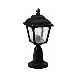 Luminaire en forme de borne TYPE NO 0536 angulaire E27 44, noir mat gradable