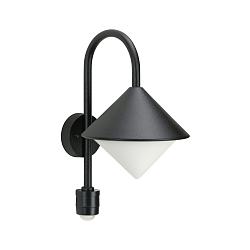 Luminaire mural d'extérieur TYPE NO 0646 avec détecteur de mouvement E27 44, noir mat 