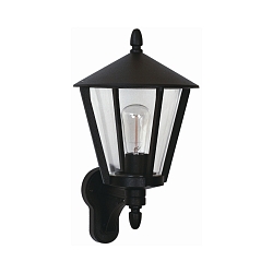 Luminaire mural d'ext�rieur TYPE NO 1814 haut, angulaire E27 44, noir mat gradable