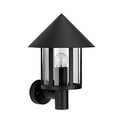 Luminaire mural d'extérieur TYPE NO 1824 rond E27 44, noir mat gradable