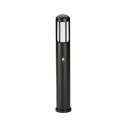 Borne d'�clairage TYPE NO 2221 cylindrique, avec d�tecteur de mouvement E27 44, noir mat gradable