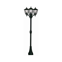 Lampe à mât TYPE NO 2046 3 flammes E27 44, noir mat gradable