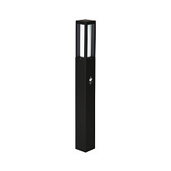 Borne d'�clairage TYPE NO 2066 angulaire, avec d�tecteur de mouvement E27 44, noir mat
